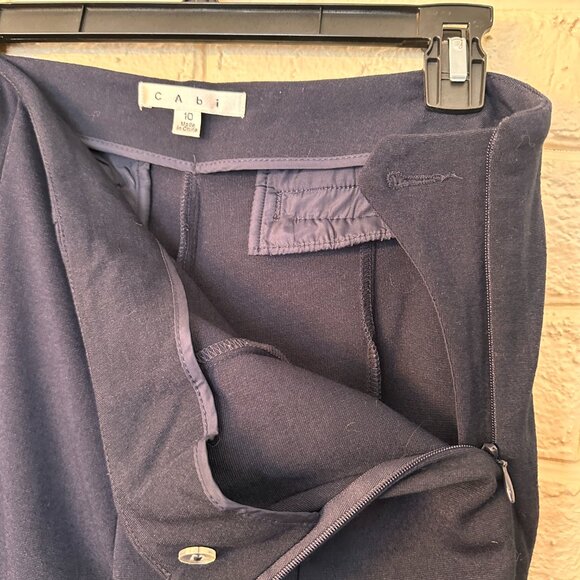 CAbi Navy Newport Stretch Skinny Pants Style 814 Size 10 - Picture 4 of 7